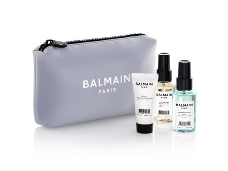 BALMAIN HAIR Riboto leidimo kolekcijos kelioninis kosmetikos dėklas, Levandų   Cosmetic Bag Lavender Travel Online now