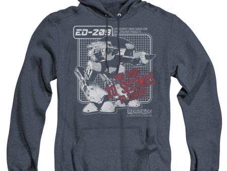 ROBOCOP : ED 209 ADULT HEATHER HOODIE NAVY LG For Discount