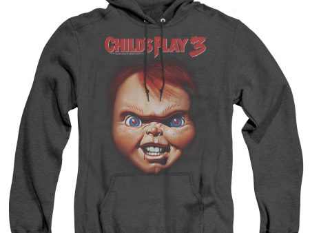 CHILD S PLAY 3 : CHUCKY ADULT HEATHER HOODIE BLACK 3X on Sale