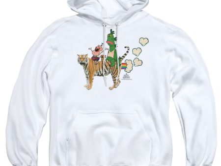 UNCLE GRANDPA : FART HEARTS ADULT PULL OVER HOODIE White 2X Hot on Sale