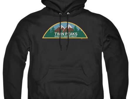 TWIN PEAKS : SHERIFF DEPARTMENT ADULT PULL OVER HOODIE Black SM Online now