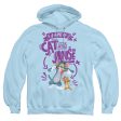 TOM AND JERRY MOVIE : CAT AND MOUSE ADULT PULL OVER HOODIE Light Blue LG Online