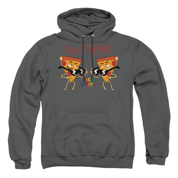 UNCLE GRANDPA : BEZT FRENDS ADULT PULL OVER HOODIE Charcoal SM Sale