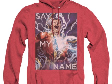 JUSTICE LEAGUE OF AMERICA : SAY MY NAME ADULT HEATHER HOODIE RED XL Hot on Sale