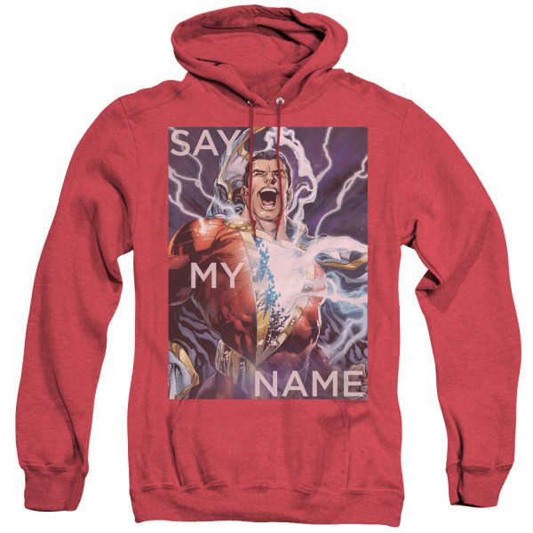 JUSTICE LEAGUE OF AMERICA : SAY MY NAME ADULT HEATHER HOODIE RED XL Hot on Sale