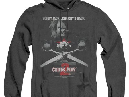 CHILD S PLAY 2 : JACK POSTER ADULT HEATHER HOODIE BLACK SM on Sale