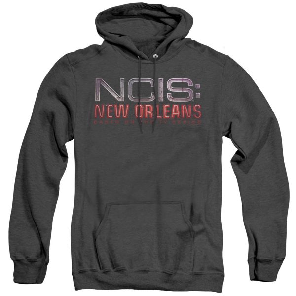 NCIS:NEW ORLEANS : NEON SIGN ADULT HEATHER HOODIE BLACK MD Online Hot Sale