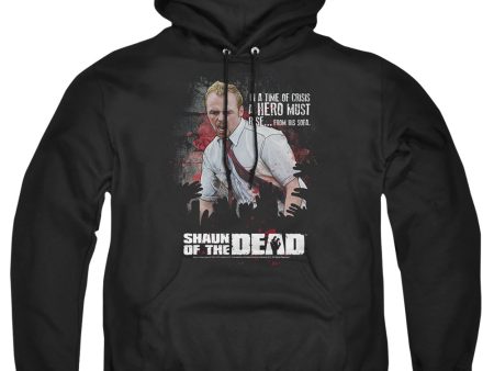 SHAUN OF THE DEAD : HERO MUST RISE ADULT PULL-OVER HOODIE BLACK 5X on Sale