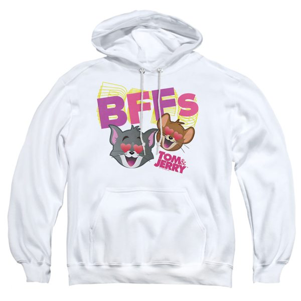 TOM AND JERRY MOVIE : BFFS ADULT PULL OVER HOODIE White LG Online now