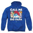 SMURFS : CALL ME BIG PAPA ADULT PULL OVER HOODIE Royal Blue 3X Online Sale